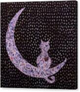 Mystical Moon Cat Canvas Print