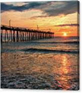 Nags Head Pier Sunrise 0554 Canvas Print