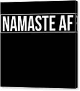 Namaste Af Yoga Canvas Print