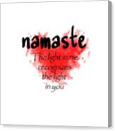 Namaste Canvas Print
