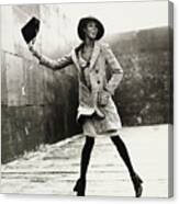 Naomi Campbell Jumping In The Air Canvas Print