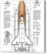 NASA Space Shuttle Blueprint in High Resolution - white by Ryan Steven  Horowitz