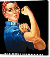 Nasty Woman Rosie The Riveter Canvas Print