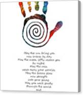 Native American Blessing - Healing Hand Symbol - Sharon Cummings Canvas Print