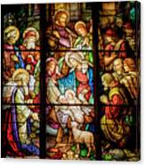 Nativity Stained Glass Canvas Print