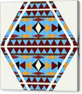 Navajo Blue Pattern Art Canvas Print
