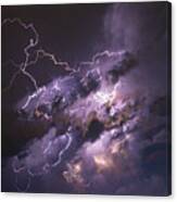 Nebraska August Lightning 040 Canvas Print