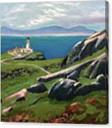 Neist Point Lighthouse On The Isle Of Skye, Scotland Canvas Print