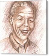 Nelson Mandela Portrait By Remy Francis Canvas Print