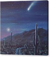 Neowise Comet Over Arizona Desert Canvas Print