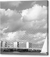 Netherlands, Holland, Rotterdam, Erasmus Bridge Canvas Print