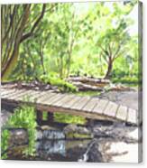 New River Path 0121  Islington  London Uk Canvas Print