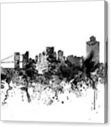 New York City And Salt Lake City Skylines Mashup Canvas Print