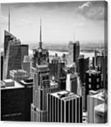 New York City Skyline Bw Triptych_3 Canvas Print