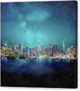 New York Night Panorama Canvas Print