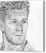 Nico Hulkenberg Crosshatch Pen Portrait Canvas Print