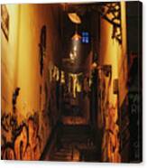 Night Laundry Alley Canvas Print
