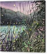 Nightfall On The Lake. Canvas Print
