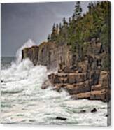 Nor'easter At Otter Cliff Canvas Print