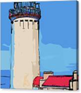 North Head Lighthouse In Abstract Canvas Print