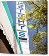 Nostalgic Echoes Of The Heights Theatre Sign - Little Rock Canvas Print