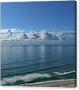 Ocean And Sky Blue And White Canvas Print