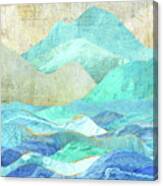 Ocean Blue And Mountains Too Canvas Print