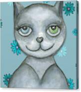 Odd-eyed Kitty Canvas Print