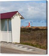 Old Fashioned Bus Stopon The Island Of Texel, The Netherlands Canvas Print