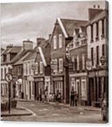 Old Irish Downtown The Dingle Peninsula In Vintage Sepia Canvas Print