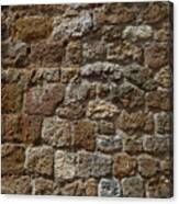 Old Rough Stone Wall  Background Canvas Print