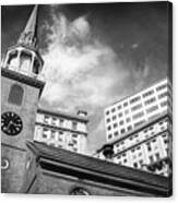 Old South Meeting House Boston Massachusetts Black And White Canvas Print