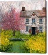 Old Stone House Spring Newburgh Ny Canvas Print