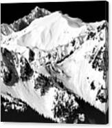 Olympic Mountains In Spring - Monochrome Vista Canvas Print