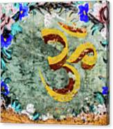 Om On The Wall From Nawalgarth, Rajasthan Canvas Print