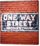 One Way Street Canvas Print