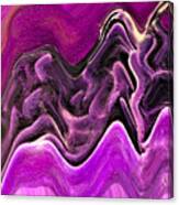 Open Oyster Abstract - Purple Canvas Print