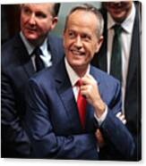 Opposition Leader Bill Shorten Delivers Budget Reply Address Canvas Print