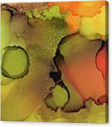 Orange Green Abstract 61 Canvas Print