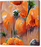 Orange Poppies Canvas Print