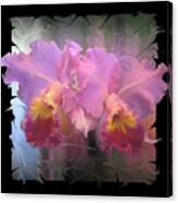 Orchids On Ice Canvas Print