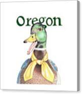 Oregon Duck With Transparent Background Canvas Print