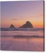 Oregon Moonset Canvas Print