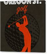 Oregon State University College Golf Sports Vintage Poster Canvas Print