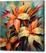 Oriental Feel - Beautiful Tropical Plant Art Canvas Print