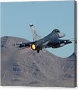 Ot F-16 88-0423 Departing 21l At Nellis Afb Canvas Print