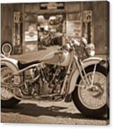 Outside The Old Motorcycle Shop 2 Canvas Print
