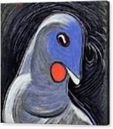 Painting City Pigeon At Night Bird Art Illustrati Canvas Print