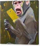 Painting Primate Tech 2  Image Monkey Illustratio Canvas Print