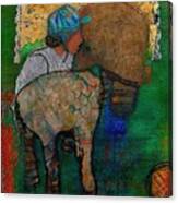 Painting Shepherd Art Oil Texture Colorful Acryli Canvas Print